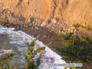 Golden hour view from Ragged Point Big Sur California